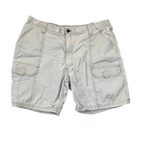 Wrangler Men's Khaki Cargo Shorts Size 40 Beige Outdoors Casual Hiking Canvas